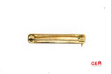 Victorian Era Seed Pearl Solid 14k 585 Yellow Gold Coral Enamel Lapel Pin Brooch