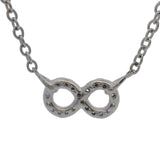 Gabriel & Co 925 Sterling Silver Small White Sapphire Infinity Symbol 18" Pendant Necklace