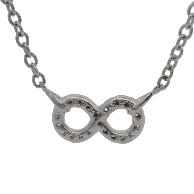 Gabriel & Co 925 Sterling Silver Small White Sapphire Infinity Symbol 18" Pendant Necklace