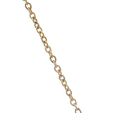 Solid 14kt Yellow Gold 18" Line of Stars Stationed on Cable Chain Necklace