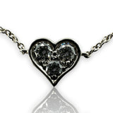 Tiffany & Co 2015 Discontinued 950 Platinum and Diamond Heart Dainty Station Bracelet