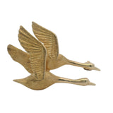 Vintage Solid 14kt Yellow Gold Flying Geese Pair 1.2" Long Brooch Pin