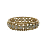 Ross Simmons 14kt Granulated Yellow Gold and 1ctw Bezel Set Diamond Eternity 5mm Band Ring Size 9