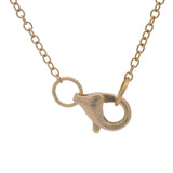 Shy Creation Solid 14kt Rose Gold Diamond Bar Pendant with Adjustable 15-18" Chain