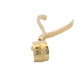 Solid 14kt Yellow Gold 1" Long Good Luck Wishbone Necklace Pendant