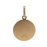 Vintage Italian Solid 18kt Yellow Gold Round Aries Ram Dangle Charm