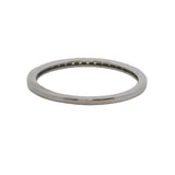 10kt White Gold and Diamond Thin Dainty 1.6mm Stackable Wedding Band Ring Size 7