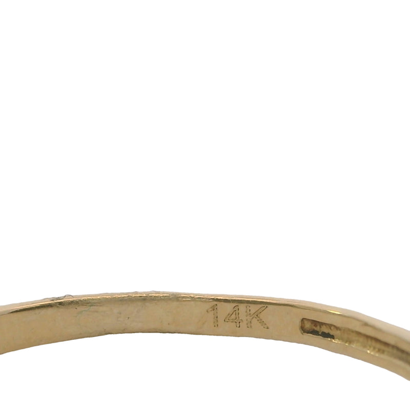 Anillo de oro amarillo macizo de 14 kt con símbolo de infinito y circonitas cúbicas, talla 6.5