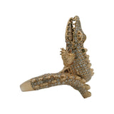 Vintage 14kt Yellow Gold and Pave 1.3ctw Natural Diamond Alligator 3D Statement Ring Size 6.75