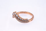 Pandora ALE Cubic Zirconia Princess Wishbone 925 Sterling Silver Rose Ring 5 50