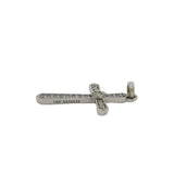 Gabriel & Co 14kt White Gold and Diamond Milgrain Cross Necklace Pendant