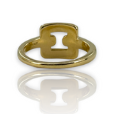 Tiffany & Co 2001 18KT 750 Biscayne Buckle Statement Ring Size 7.5