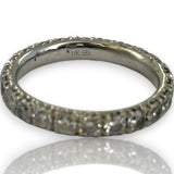 Round Brilliant Diamond 3mm Eternity Band Size 7 14kt Solid White Gold 1.92ctw Ring
