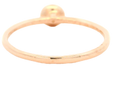 Bezel-Set Diamond Solitaire Wedding Engagement Ring 14kt Rose Gold stackable