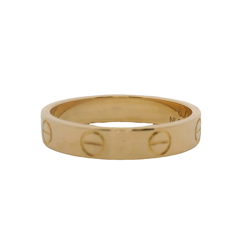 Cartier Solid 750 18kt Yellow Gold Small Model Love Ring Size 6 52