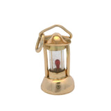 Vintage Solid 14kt Yellow Gold Lantern Lamp Detailed Dangle Charm