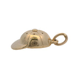 Vintage Solid 14kt Yellow Gold Baseball Cap Hat Dangle Charm
