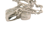Rare Retired Gabriel & Co Solid 14kt White Gold and Diamond Fleur De Lis Pendant 16" Necklace