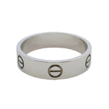 Cartier Solid 18kt White Gold Classic 5.5mm Love Ring Size 10.5 63