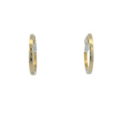 Retired Bony Levy 18kt Yellow Gold Diamond Huggie 12mm El Mar Pava Hoop Earrings
