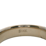 Blue Nile Solid 14kt White Gold 5mm Brushed Matte Gold Band Ring Size 8.5