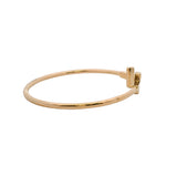 Tiffany & Co Solid 18kt Rose Gold Tiffany T Wire Cuff 6.25" Bracelet Size Medium