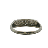 Vintage 1930s Platinum Double Diamond Line Stackable Ring Wedding Band Size 9.75