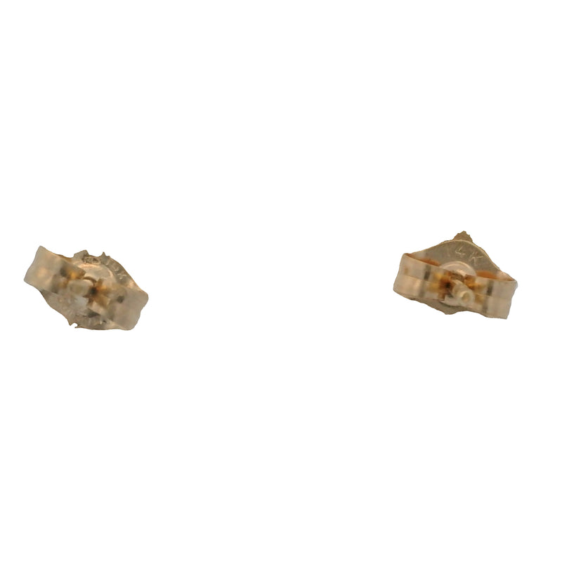 Solid 14kt Gold Faceted 5.7mm Stud Earrings