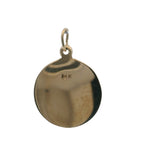 Large 14kt Yellow Gold and White Enamel Openable Birthday Cake and Candle Charm