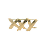 Vintage 1983 Tiffany & Co Paloma Picasso Solid 18kt Yellow Gold XXX Pin Brooch