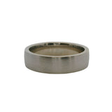 Blue Nile Men's Solid 9.5g 14kt White Gold Brushed Matte Finish Low Dome Comfort 6mm Band Ring