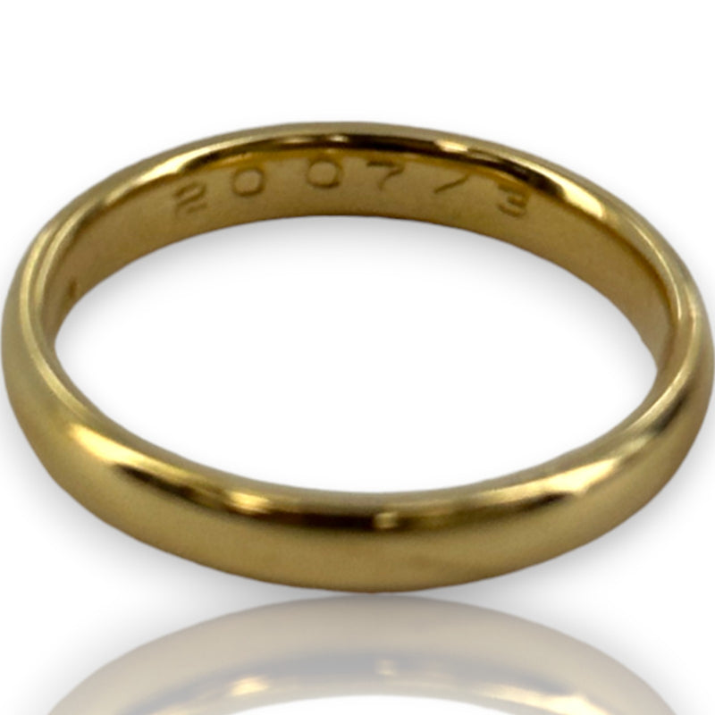 Vintage 1986 18kt Solid Yellow Gold London Hallmarked Wedding Band Ring By LW & S Size 6.75