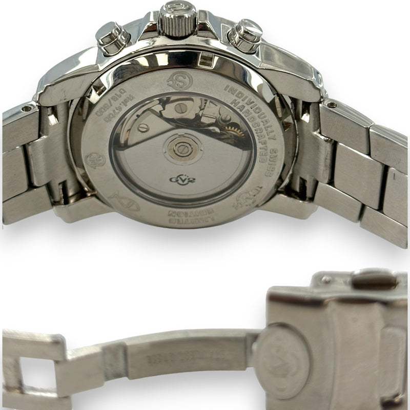 Gervil Gv2 4700 44mm Stainless Steel Chrono Black Dial Limited Edition Watch