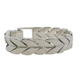 Sima P 925 Sterling Silver Large Herringbone Pattern Chain Heavy 72g 7" Bracelet