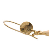 Vintage Italian Solid 18kt Yellow Gold Torpedo Drop Dangle 2.1" Long Hook Earrings