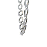 Tiffany & Co 925 Sterling Silver Square Cushion Link Toggle 17" Necklace