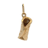 Vintage Solid 14kt Yellow Gold Cannoli Dessert Dangle Charm