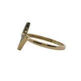E&Co Solid 14kt Yellow Gold and CZ Lightning Bolt Ring Size 6.5