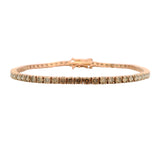 Le Vian 14kt Rose Gold and 2.84ctw Ombre Brown Diamond Tennis Bracelet 7.5"