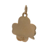 Vintage Solid 14kt Yellow Green Enamel 4 Leaf Clover Good Luck Charm
