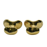 Vintage Tiffany & Co Elsa Peretti Solid 18kt Yellow Gold 21mm Kidney Bean Design Cufflinks