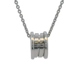 Bulgari Bvlgari Solid 18kt White Gold Classic Spring B.zero1 16" Necklace Made in Italy