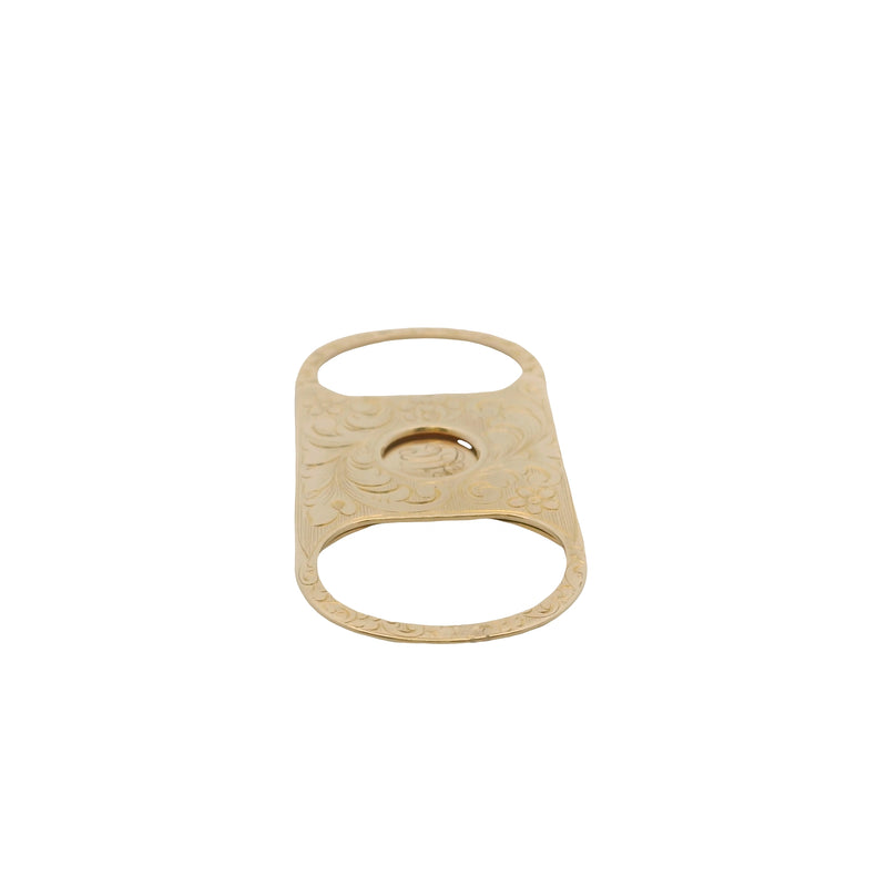 1902 Victorian Reinhold Steinecke Antique Solid 14kt Yellow Gold Floral Cigar Cutter ""ANC"