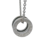 Bulgari Bvlgari Solid 18kt White Gold Classic Spring B.zero1 16" Necklace Made in Italy
