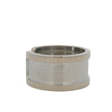 Vintage c.2000 Cartier 18kt White Gold C de Cartier Double C Ring Band Size 5