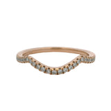 Neil Lane 14kt Rose Gold and 0.20ctw Diamond Wraparound Wedding Band Ring Size 9