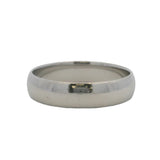 Blue Nile Men's Solid 900 Platinum 5mm D-Shape Wedding Band Ring Size 9