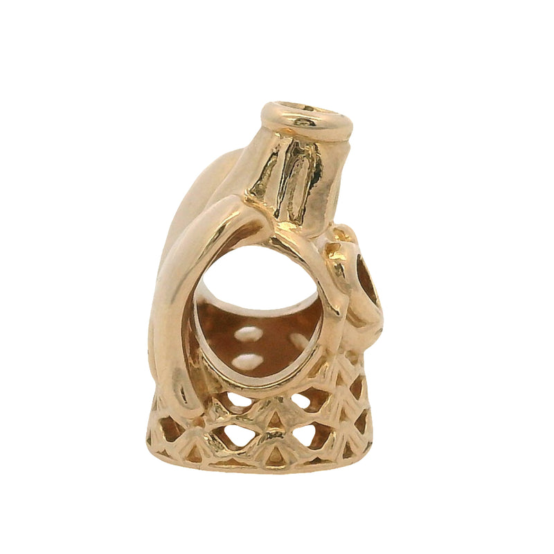 Pandora Solid 14kt Yellow Gold Angel Of Grace Bracelet Slider Charm