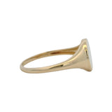 Norbu Solid 14kt Yellow Gold 8mm Circle Blank Signet Ring Size 4