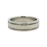 Tiffany & Co Together Men's Solid 950 Platinum 6mm Double Milgrain Band Ring Size 10